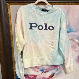 NWT Ralph Lauren Polo Cotton Candy Tie-dye Sweatshirt Sweater size Large L